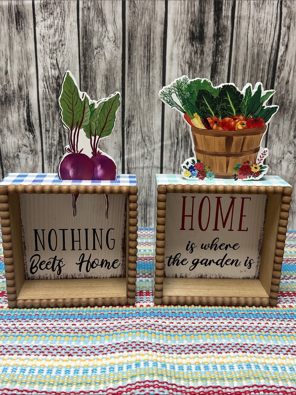 The Pioneer Woman set of 2 wooden Garden themed shadow boxes
